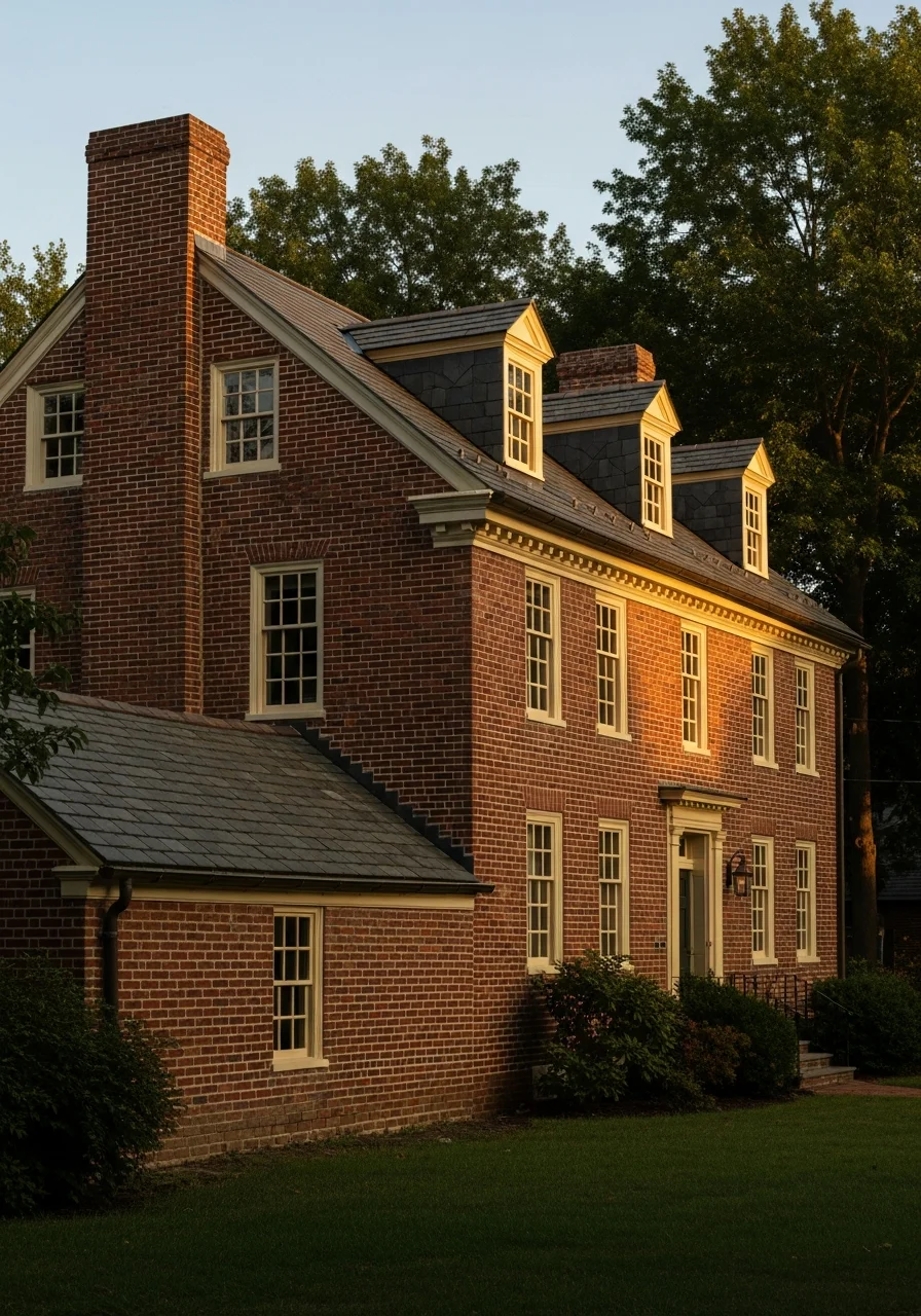 Detail of New Castle historic home showing preservation quality and architectural character.