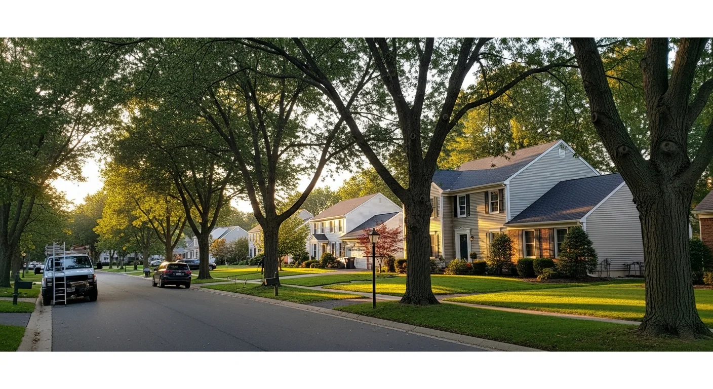 Residential street in Pike Creek with well-maintained homes and mature trees lining the neighborhood.